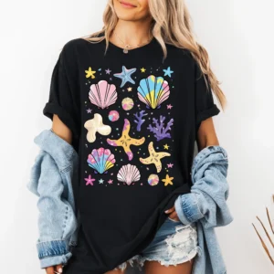 Beach Seashell PNG, Coastal PNG, Summer Vibes Png, Cute Starfish PNG, Wildflower Seashell Png, Girls Trip Png,Beach Vacation png, Seashells